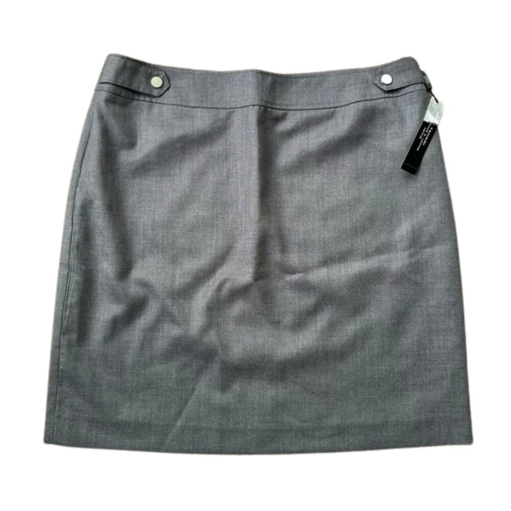 Tahari Bonnie Petite Grey Pencil Skirt